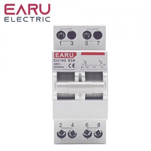 EARU 2P 63A AC Manual Change Over Switch for Eskom & Inverter Switch Over AC Protection Combiner Box