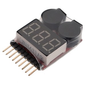1-8S Lipo Battery Voltage 2in1 Tester Low Voltage Buzzer Alarm 