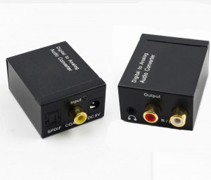 Digital to Analog Audio Converter SPDIF / Coaxial to 3.5mm / RCA Audio Converter